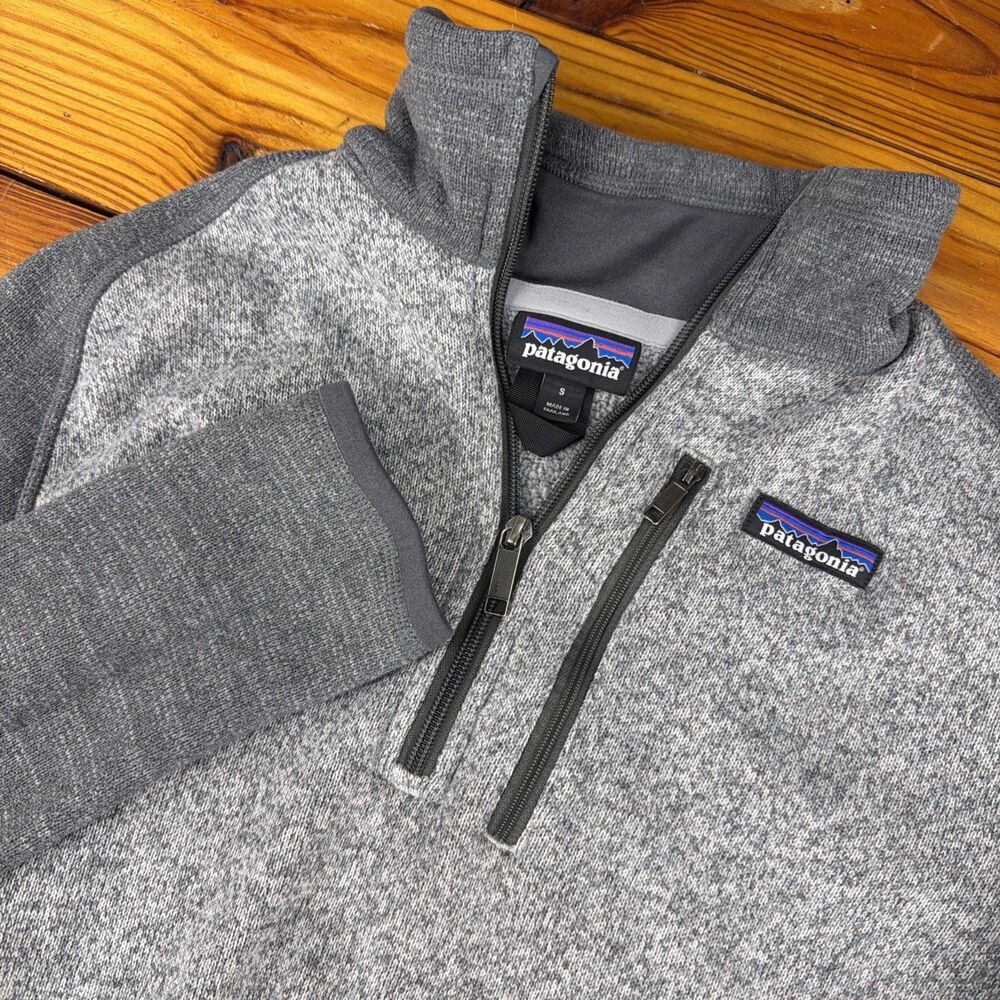 Patagonia Better Sweater Men's 1/4 Zip Fleece Pullover NICKEL / FORGE GREY S